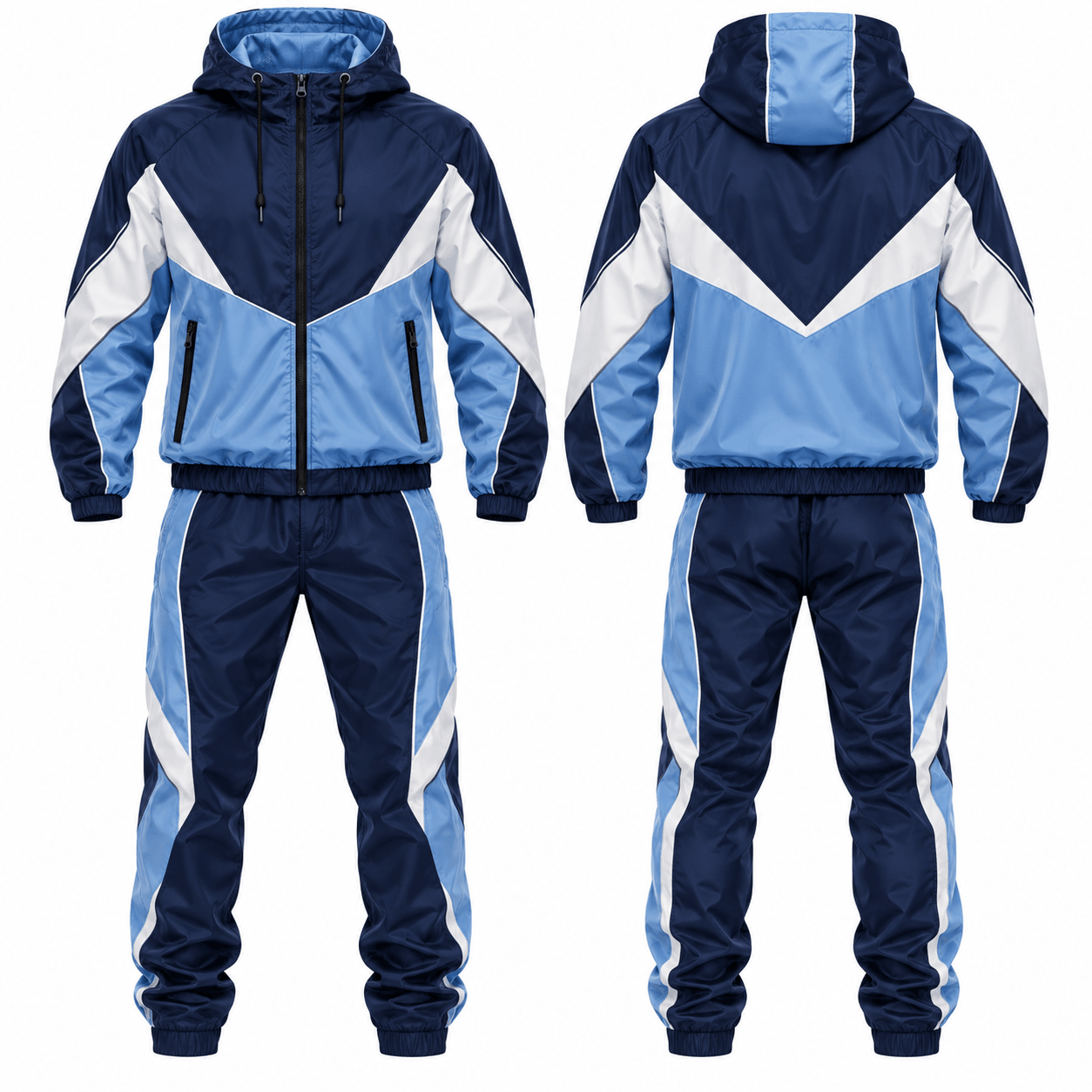 Navy & Sky Blue Performance Windbreaker Set