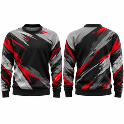 Men’s Red, Black & Grey Graphic Performance Sweatshirt