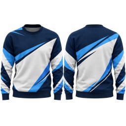 Men’s Navy Blue, Sky Blue & White Performance Sweatshirt